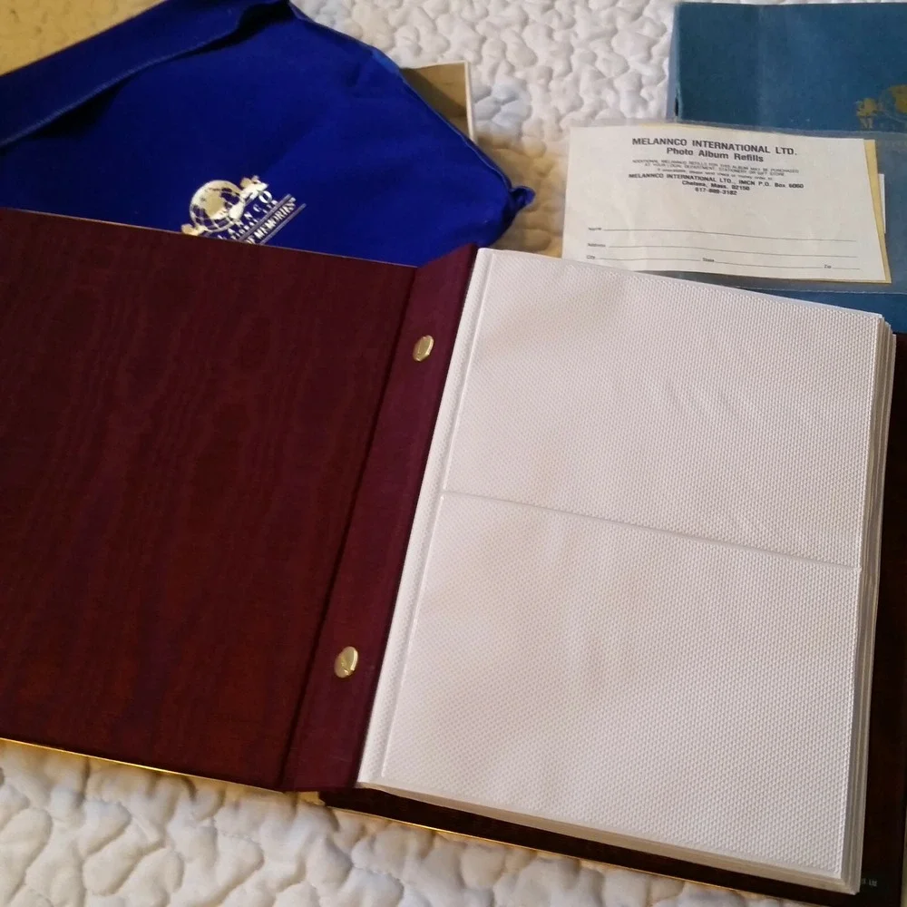 Vintage Melannco International Brass Silver Tone Metal Photo Picture Album #272